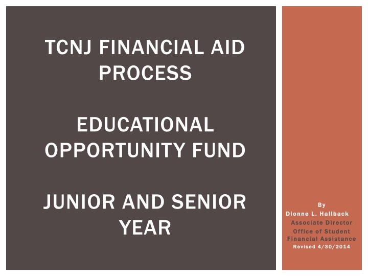 tcnj financial aid process n.w