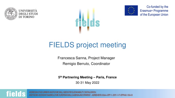 fields project meeting n.w