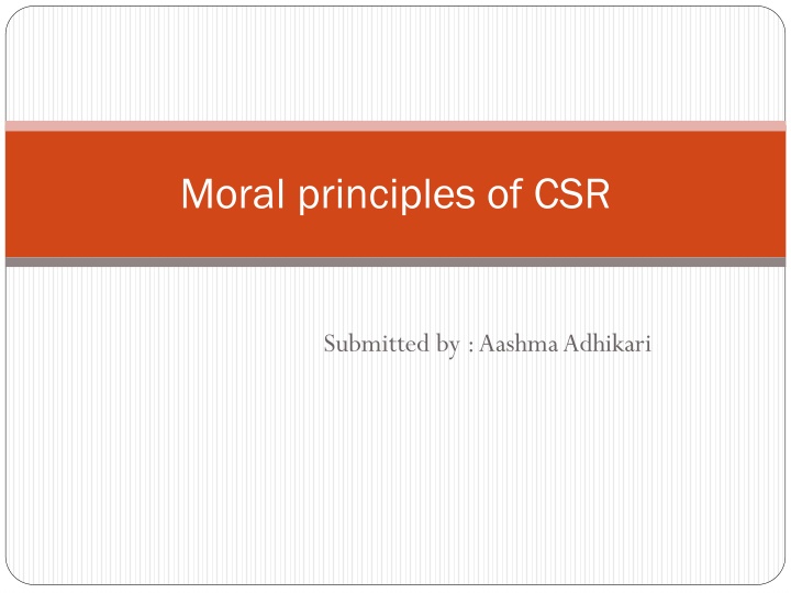 moral principles of csr n.w