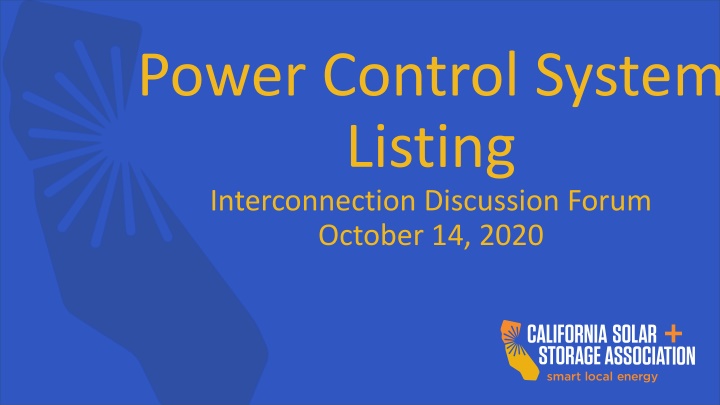 power control system listing interconnection n.w