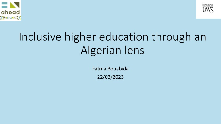 inclusive higher education through an algerian n.w