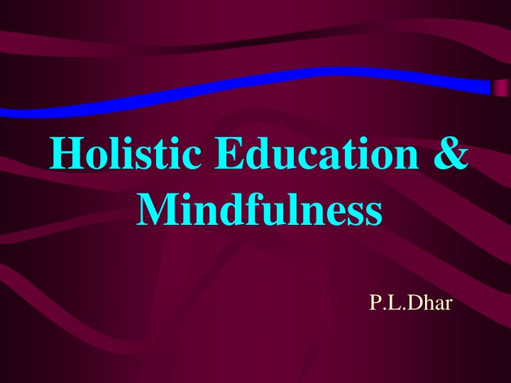 holistic education mindfulness n.w