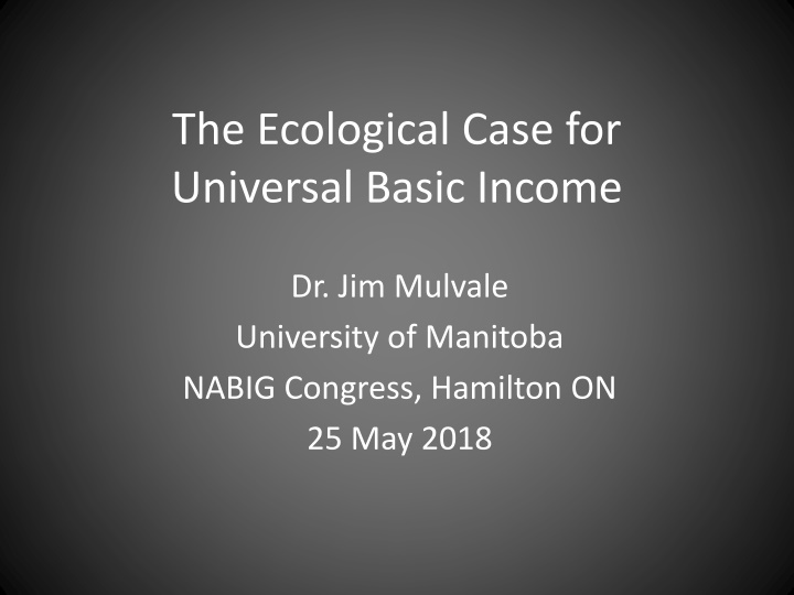 the ecological case for universal basic income n.w