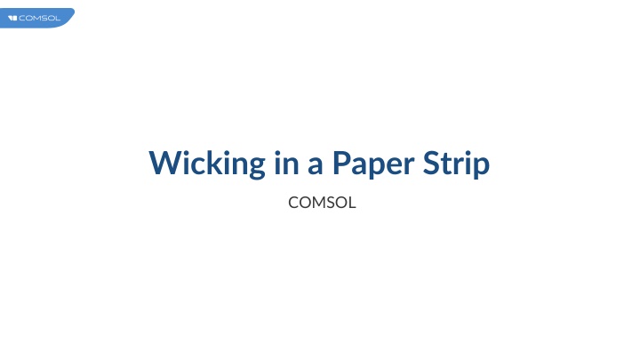 wicking in a paper strip n.w