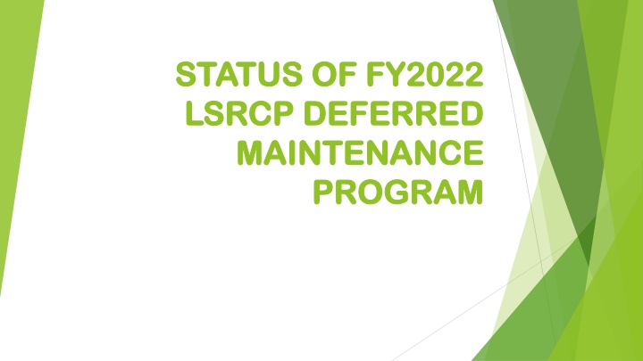 status of fy2022 status of fy2022 lsrcp deferred n.w