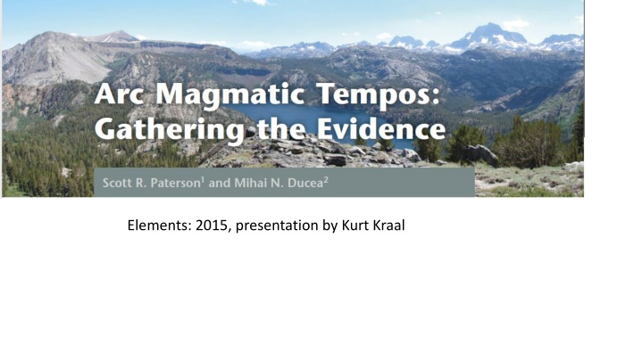 elements 2015 presentation by kurt kraal n.w