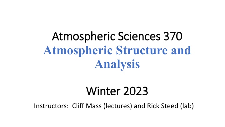 atmospheric sciences 370 atmospheric sciences n.w