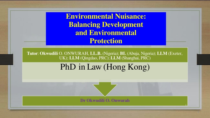 environmental nuisance balancing development n.w