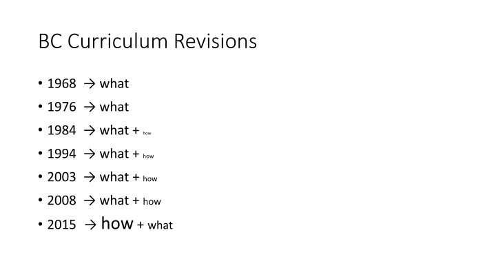 bc curriculum revisions n.w