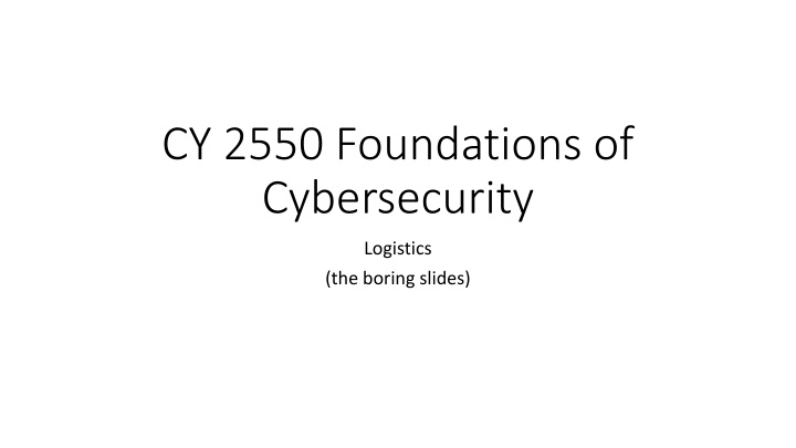 cy 2550 foundations of cybersecurity n.w
