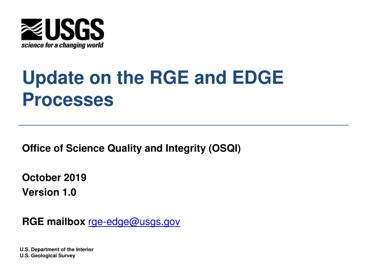 update on the rge and edge processes n.w