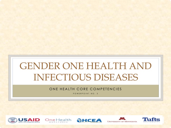 gender one health and infectious diseases n.w