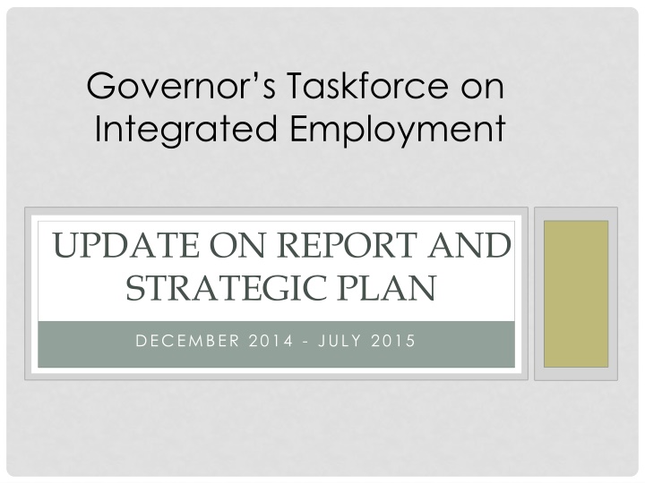 governor s taskforce on integrated employment n.w