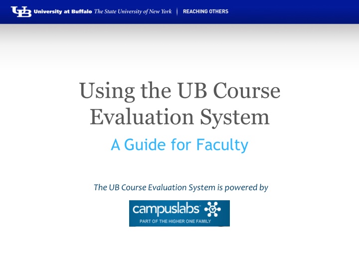using the ub course evaluation system a guide n.w