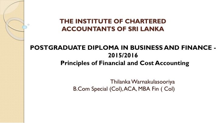 the institute of chartered accountants n.w