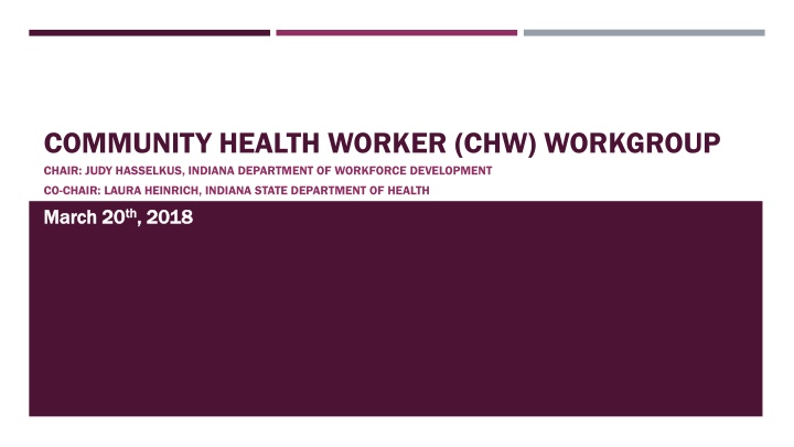 community health worker chw workgroup chair judy n.w