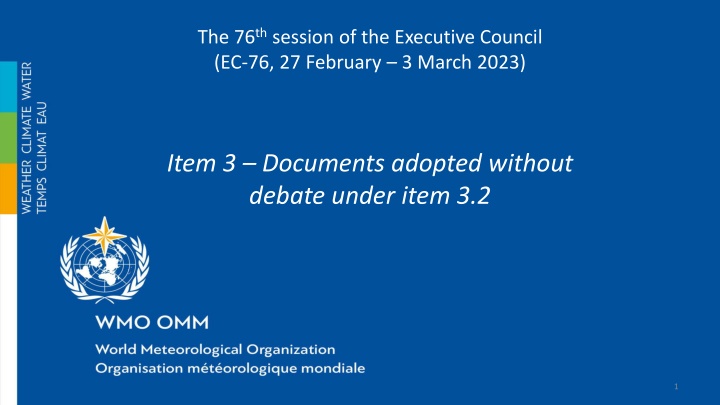 the 76 th session of the executive council n.w