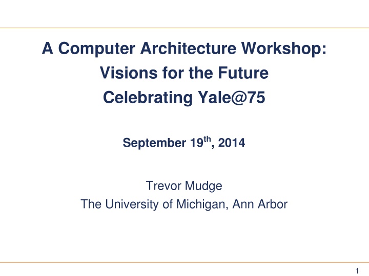 a computer architecture workshop visions n.w