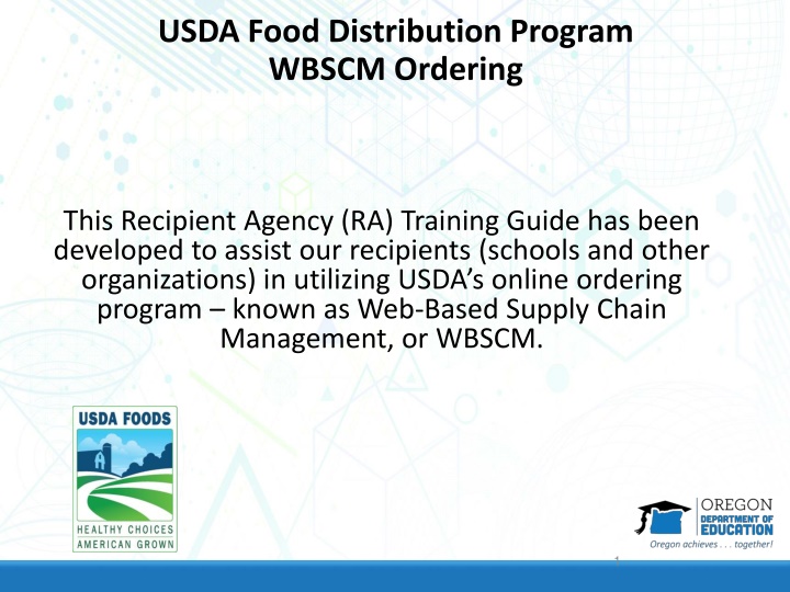 usda food distribution program wbscm ordering n.w
