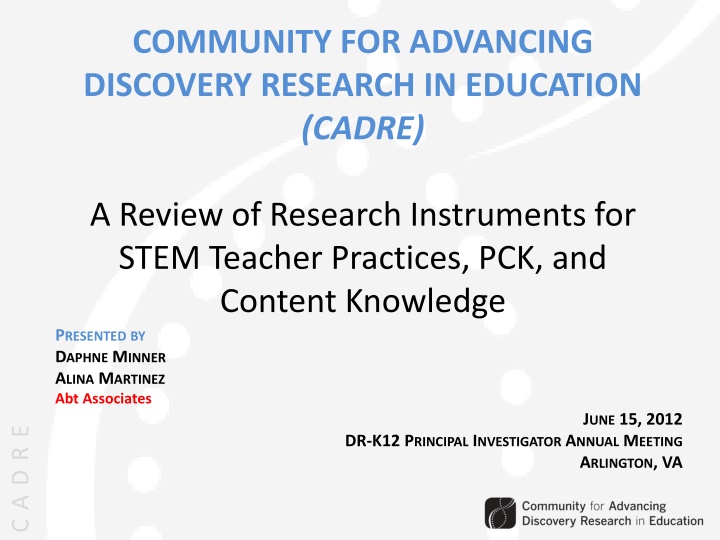 community for advancing discovery research n.w