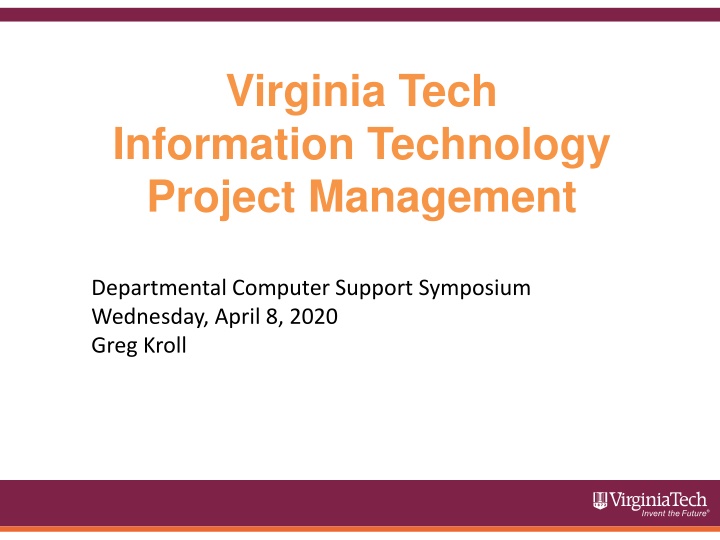 virginia tech information technology project n.w