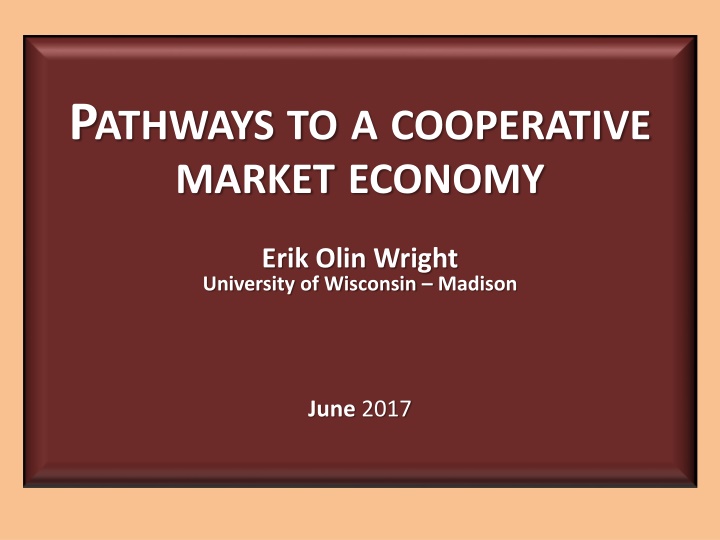 p athways to a cooperative market economy n.w