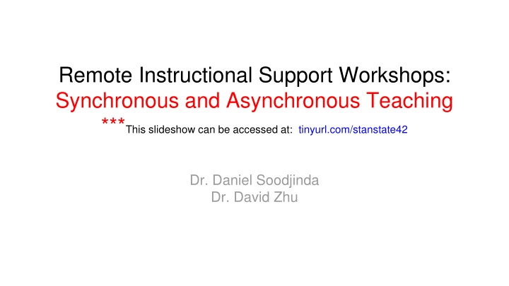 remote instructional support workshops n.w