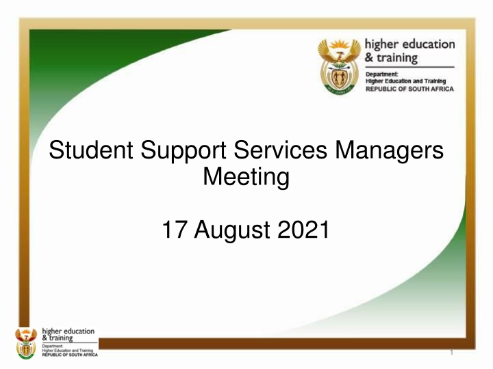 student support services managers meeting n.w