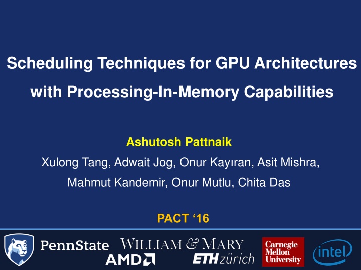 scheduling techniques for gpu architectures n.w