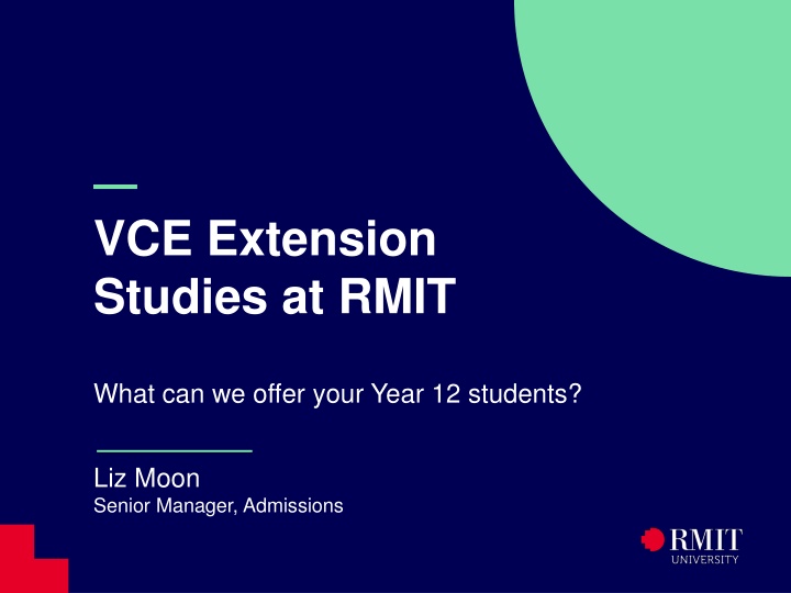 vce extension studies at rmit n.w