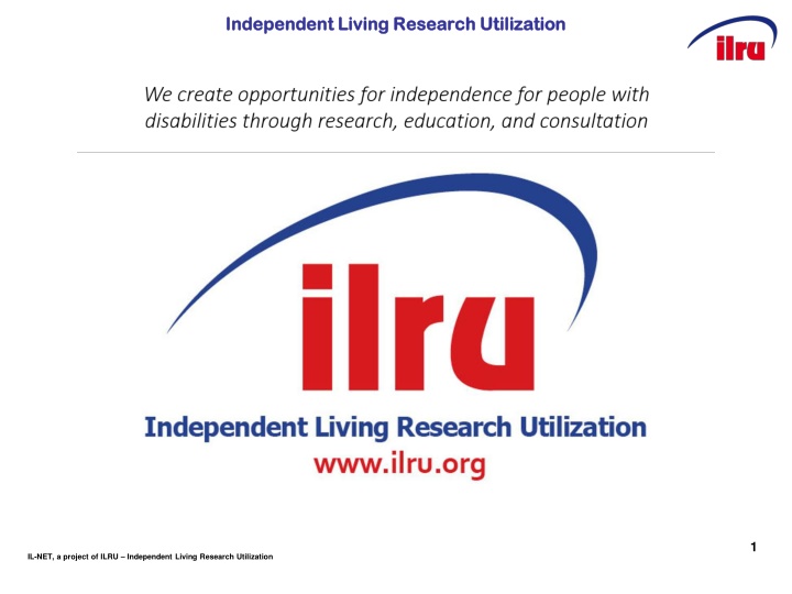 independent living research utilization n.w