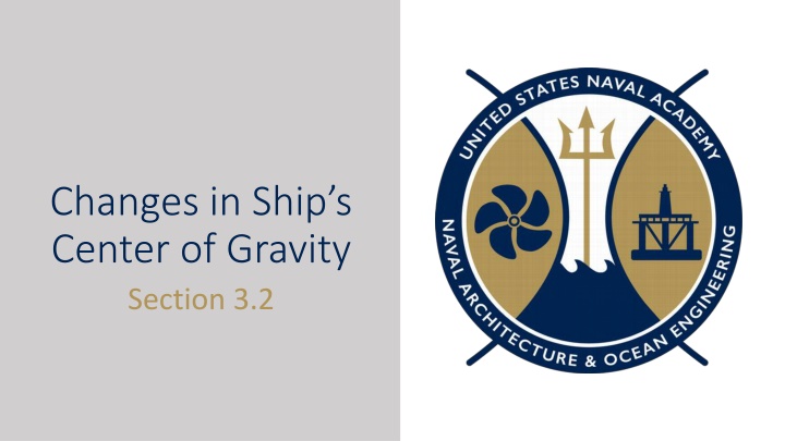 changes in ship s center of gravity section 3 2 n.w