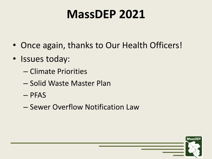 massdep 2021 n.w