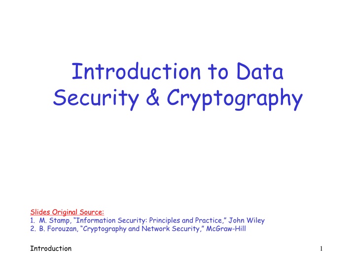 introduction to data security cryptography n.w