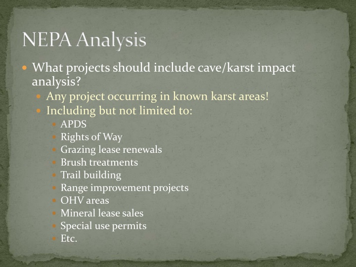 nepa analysis n.w