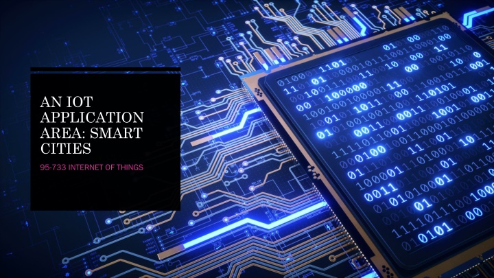 an iot application area smart cities n.w