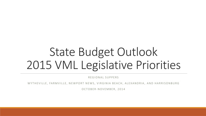 state budget outlook 2015 vml legislative n.w