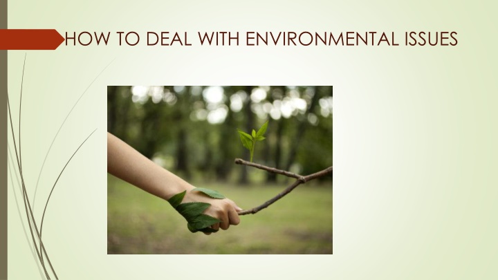 how to deal with environmental issues n.w