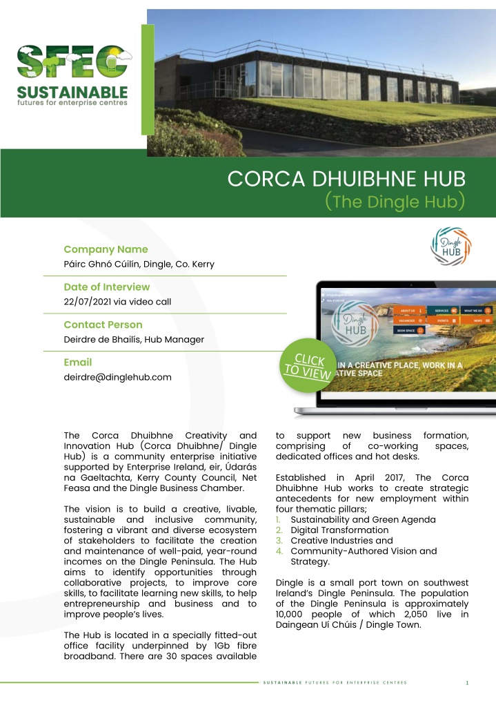corca dhuibhne hub the dingle hub n.w