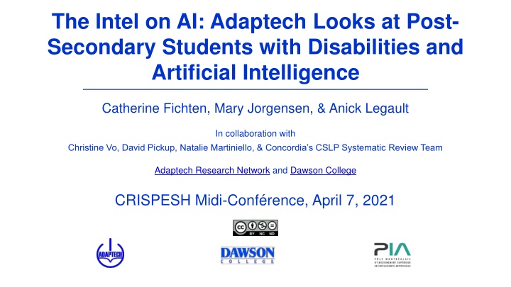 the intel on ai adaptech looks at post secondary n.w