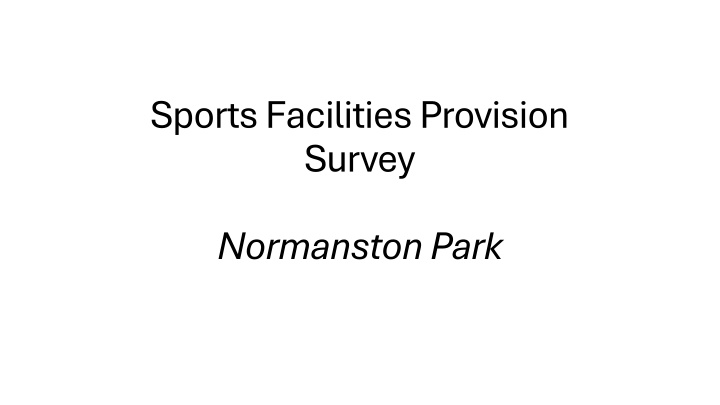 sports facilities provision survey n.w