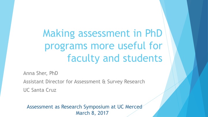 making assessment in phd programs more useful n.w