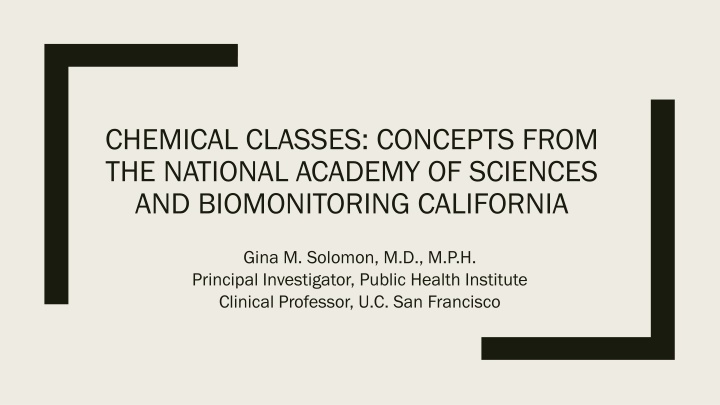 chemical classes concepts from the national n.w