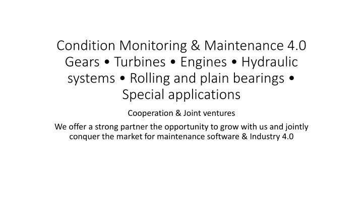 condition monitoring maintenance 4 0 gears n.w