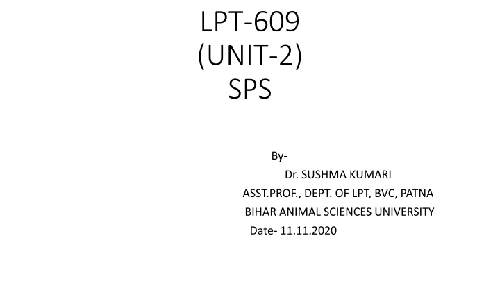 lpt 609 unit 2 sps n.w