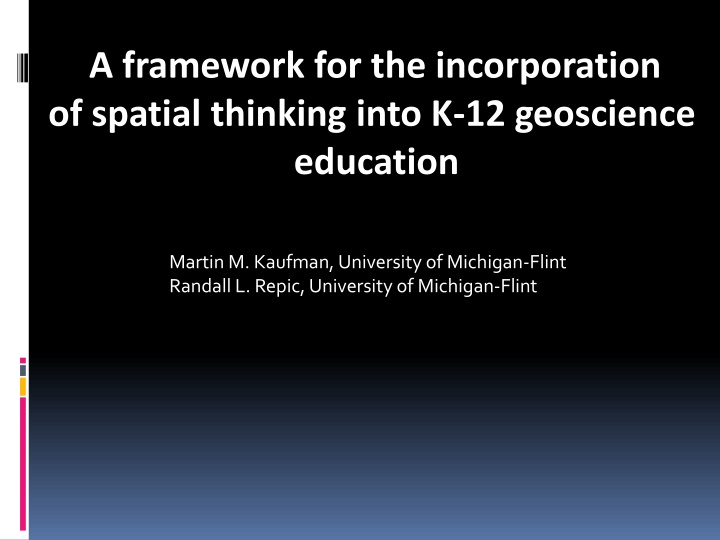 a framework for the incorporation of spatial n.w
