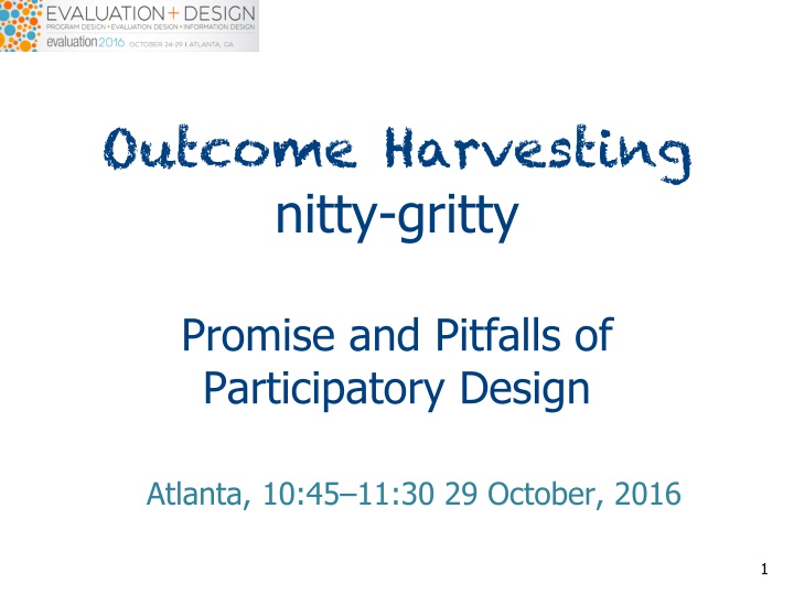 outcome harvesting nitty gritty n.w