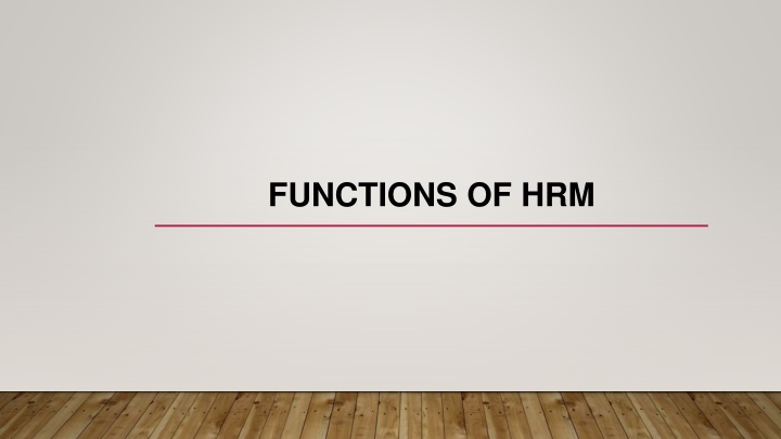 functions of hrm n.w