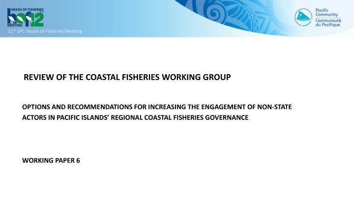 12 th spc heads of fisheries meeting n.w