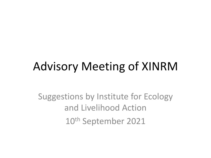 advisory meeting of xinrm n.w
